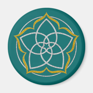 Imã VENUS FLOWER / Venusblume Lótus PRATA OURO
