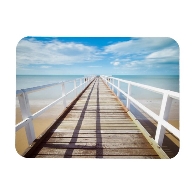Ímã Ver a partir de Pier sobre Mar (Horizontal)