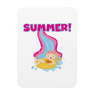 Ímã Verão louro da menina