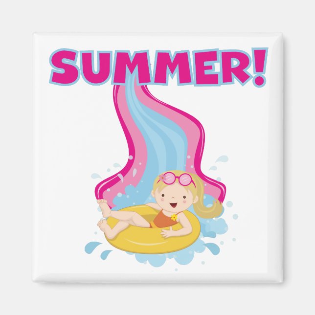 Imã Verão louro da menina (Frente)