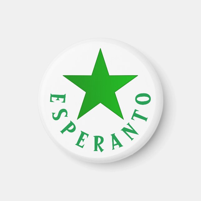 Imã Verda Stelo (Estrela Esperanto) (Frente)