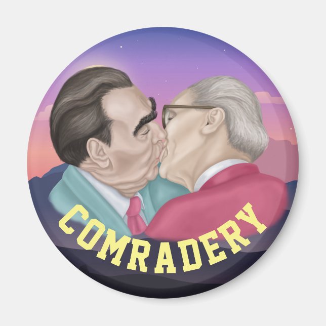 Imã Verdadeira Comradaria - Brezhnev beijando Honecker (Frente)