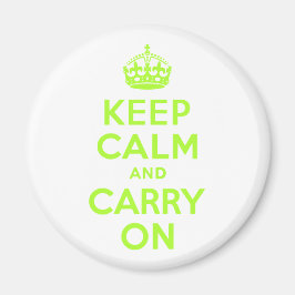 Imã Verde Amarelo Fique Calmo e Continue