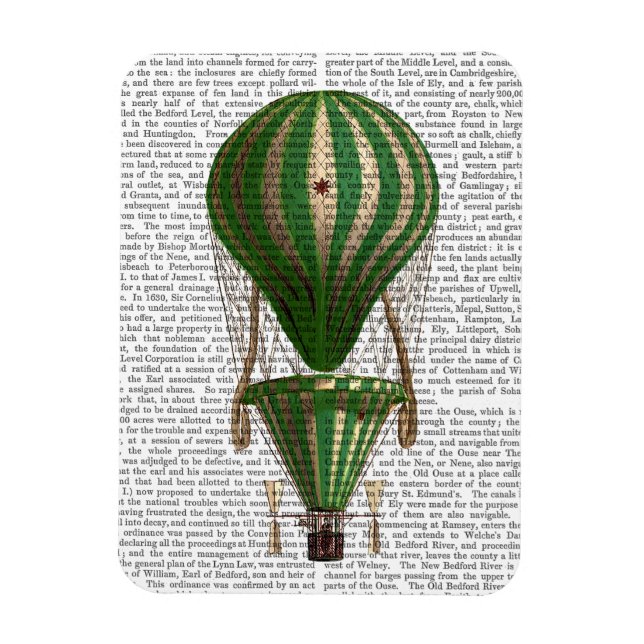 Ímã Verde-balão de ar quente hierárquico (Vertical)