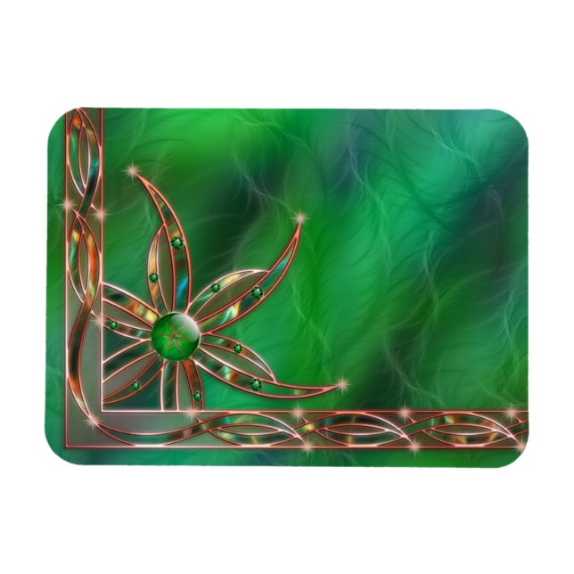 Ímã Verde Como o magneto flexível (Horizontal)