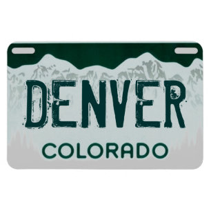 Ímã verde da matrícula de Denver Colorado