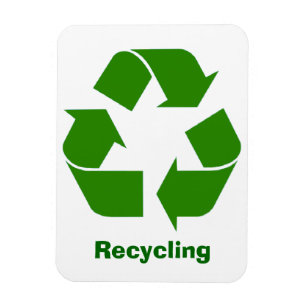 Ímã verde do sinal do reciclagem