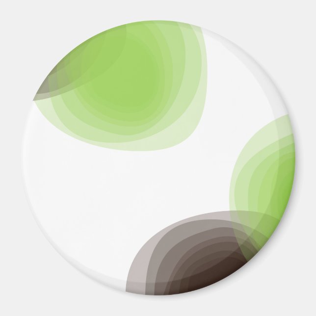 Imã Verde, moderno, simples, abstrato gráfico de flore (Frente)