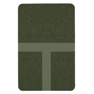 Ímã Verde Musgo Moderno em Grid – Personalizável