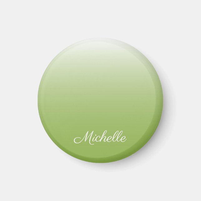 Imã Verde-verde-verde-gradiente personalizado (Frente)