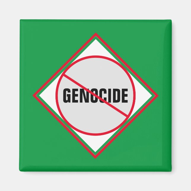 Imã Verde Vermelho Anti-Genocídio (Frente)