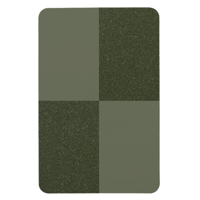 Ímã Verde Xadrez Moderno – Personalizável (Vertical)