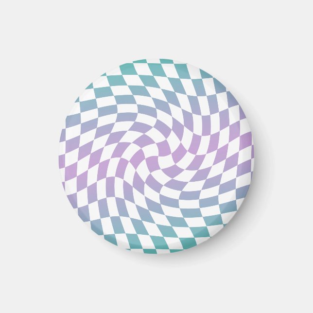 Imã Verificação de Gradiente Azul Lilac Lilac Vermelho (Frente)