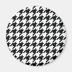 Imã Verificação de houndstooth Clássico Branco Preto