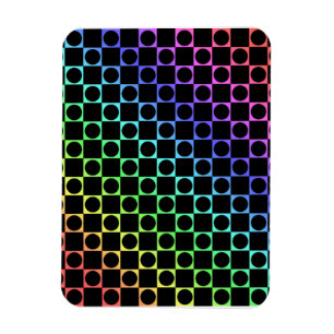 Ímã Verificadores & círculos, arco-íris & preto