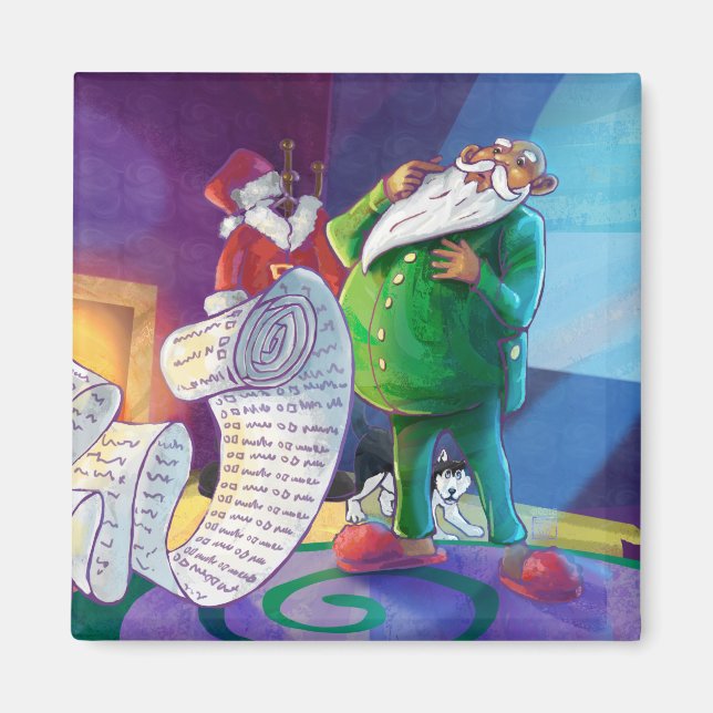 Imã Verifique duas vezes Papais noeis (Frente)