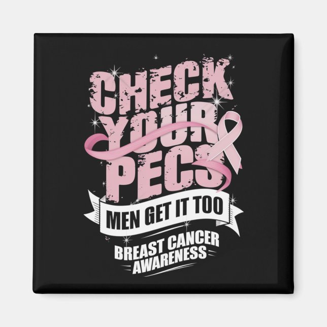 Imã Verifique Sua Consciência Do Cancer Da Mama Pecs M (Frente)