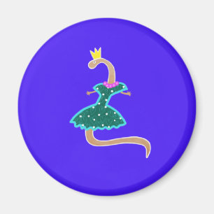 Imã Verme num vestido verde e uma coroa