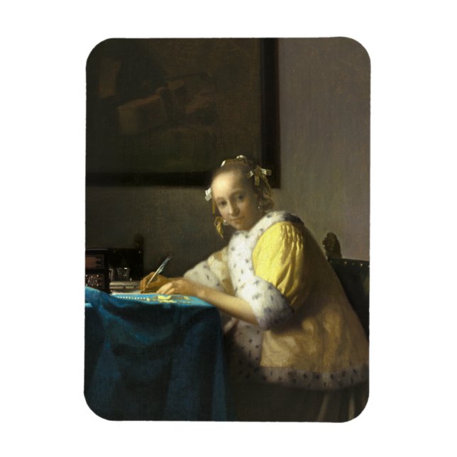 Ímã Vermeer A Lady Escrevendo a Carta (Vertical)