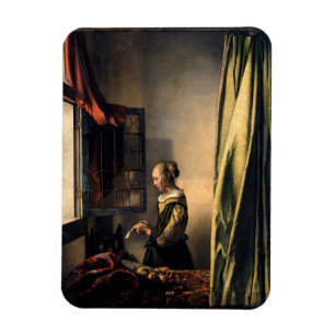 Ímã Vermeer - Rapariga lendo uma carta em uma janela a