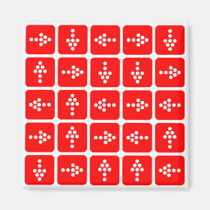 Imã Vermelho ao quadrado de seta LED