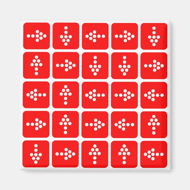 Imã Vermelho ao quadrado de seta LED (Frente)