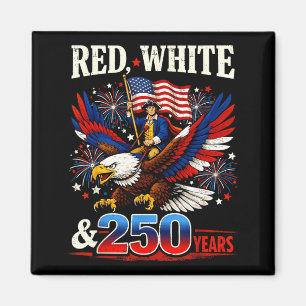 Imã Vermelho Branco 250 Anos Aniversário EUA para Home