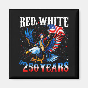 Imã Vermelho Branco 250 Anos Aniversário EUA para Home