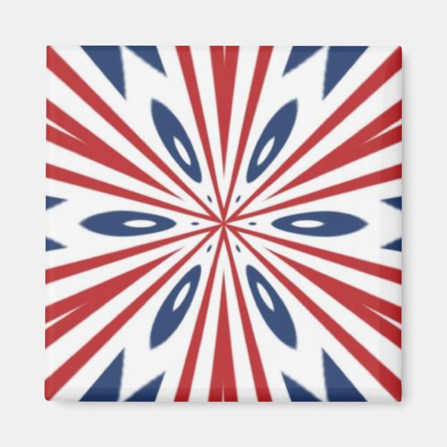Imã vermelho, branco e azul (Frente)