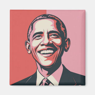 Imã Vermelho, Branco e Azul Patriótico Barack Obama