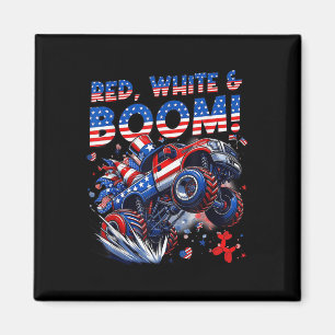 Imã Vermelho Branco E Boom - Grande Caminhão de 4 de J