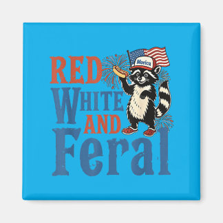 Imã Vermelho Branco E Feral Fofinho Quatro De Julho Am