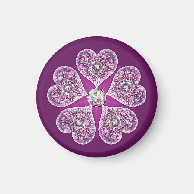 Imã Vermelho cardeal Rosácea (Frente)