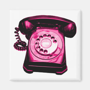 Imã Vermelho carmesim da linha de apoio ao cliente