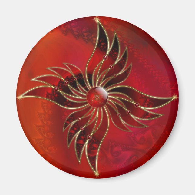 Imã Vermelho como o ímã da chama (Frente)