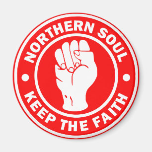 Imã vermelho do norte do logotipo da alma