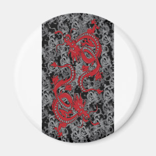 Imã Vermelho do oin do dragão de Ying Yang - ano novo