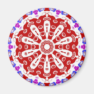 Imã Vermelho do sinal do Hex