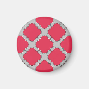 Imã Vermelho e cinza de quatrefoil