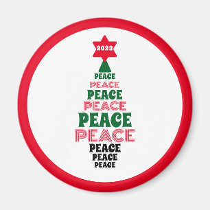 Imã Vermelho e Verde, Árvore de Natal de Paz, branca