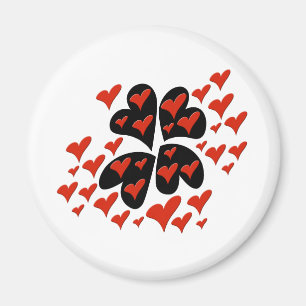 Imã Vermelho em Corações Pretos