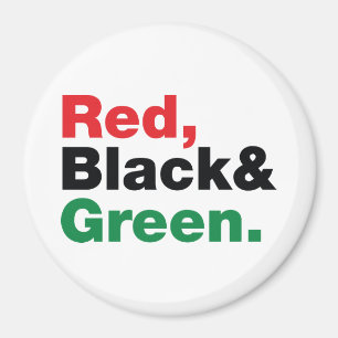 Imã Vermelho, preto & verde