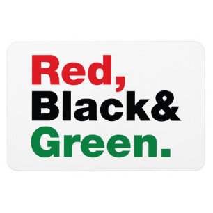 Ímã Vermelho, preto & verde
