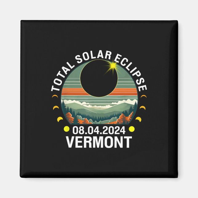 Imã Vermont Eclipse 4.08.24 América Total Eclips Solar (Frente)