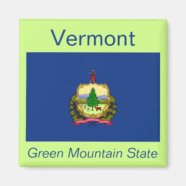 Imã Vermont Flag Magnet (Frente)