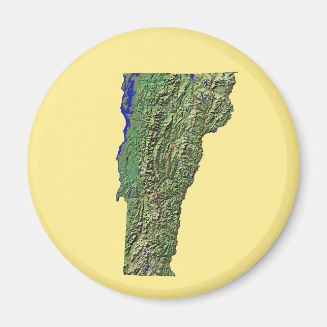 Imã Vermont Map Magnet (Frente)