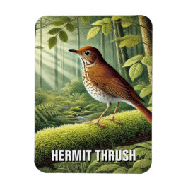 Ímã Vermont State Bird Hermit Thrush