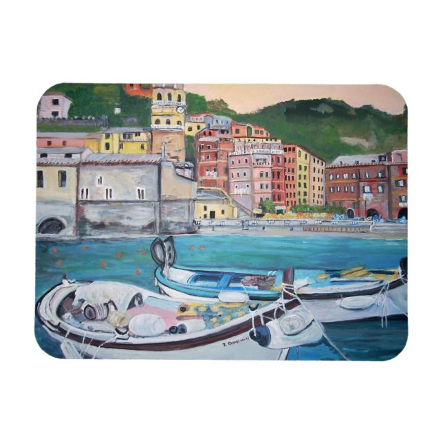 Ímã Vernazza Harbor, Itália Magnets (Horizontal)