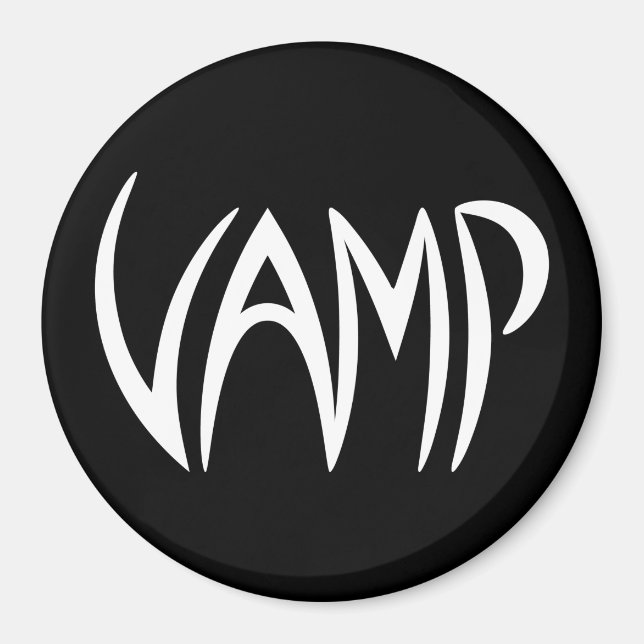Imã Versão do Texto Vamp (Preto/Branco) (Frente)