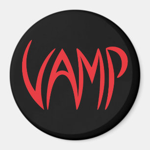 Imã Versão do Texto Vamp (Preto/Vermelho)